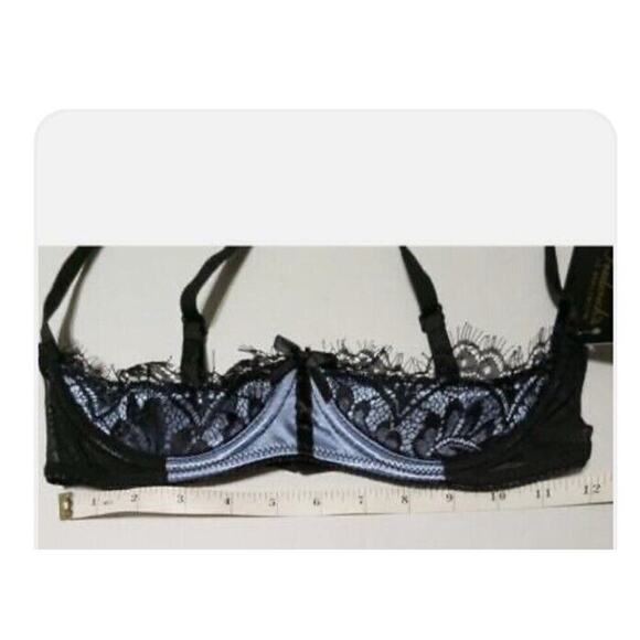 Fredericks of Hollywood Lux Women's Size 10 Underbust Underwire Bra Light Blue - Picture 2 of 4